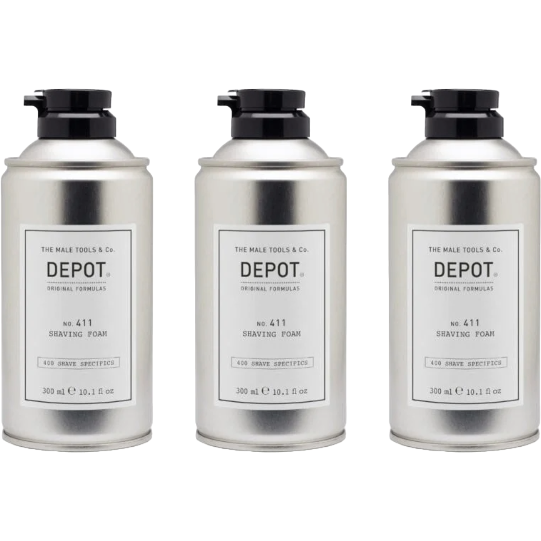 DEPOT N0.411 Mousse à raser 300 ml - 3 PIÈCES