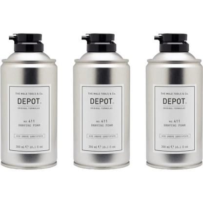 DEPOT N0.411 Mousse à raser 300 ml - 3 PIÈCES