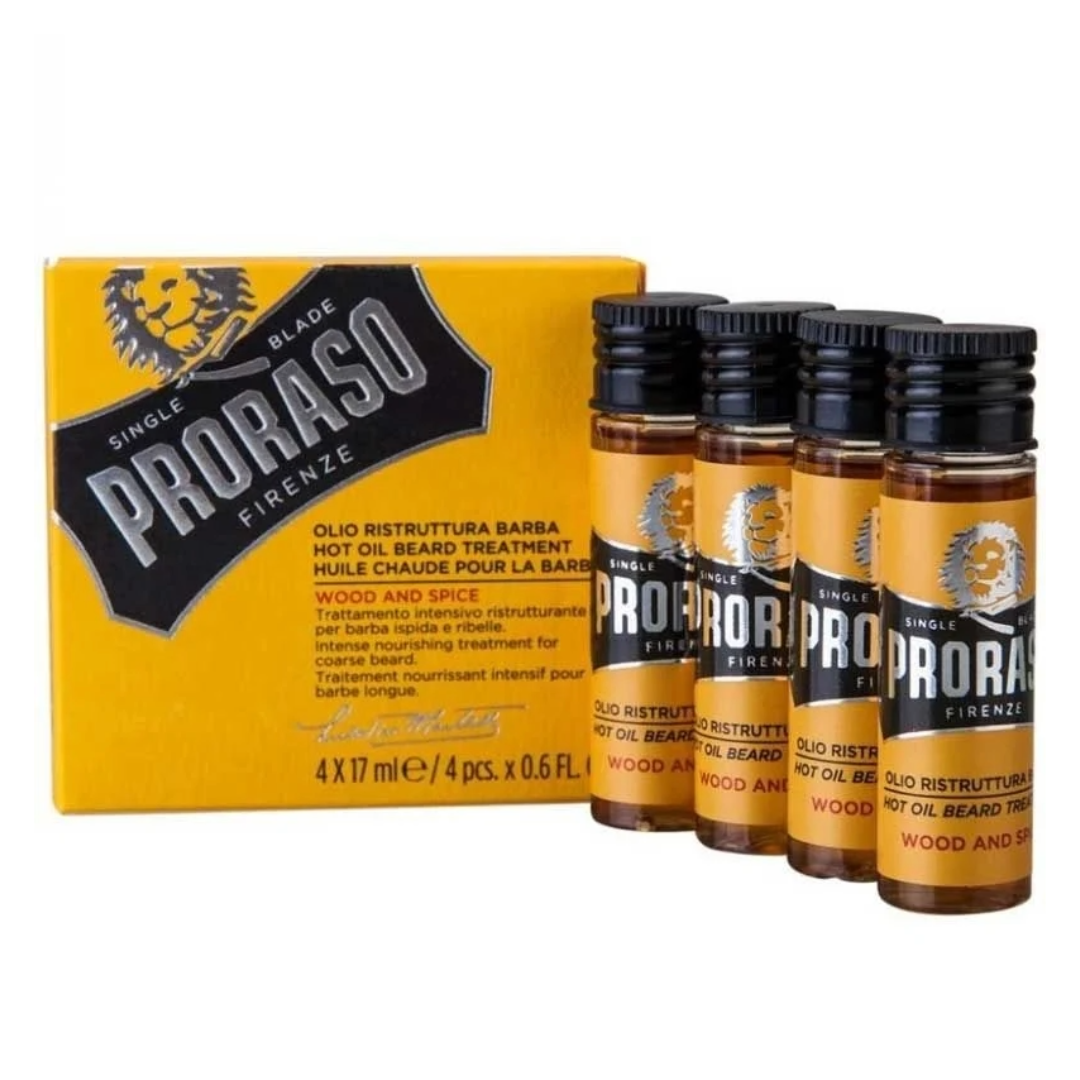 Traitement Huile Chaude Barbe Proraso 4x17ml