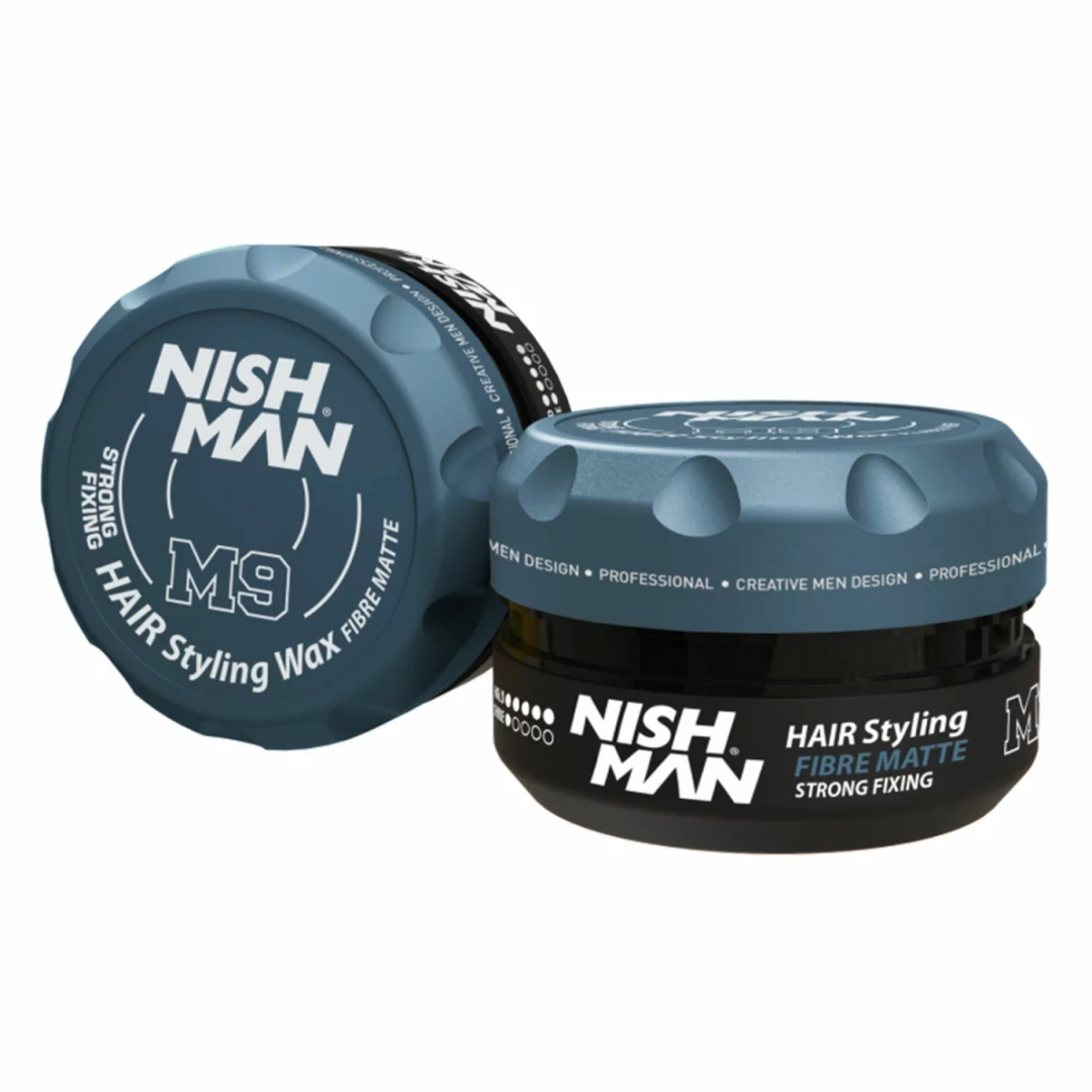 Nish Man M9 Haarstyling Faser Matt Starker Halt 100 ml – 3er Pack