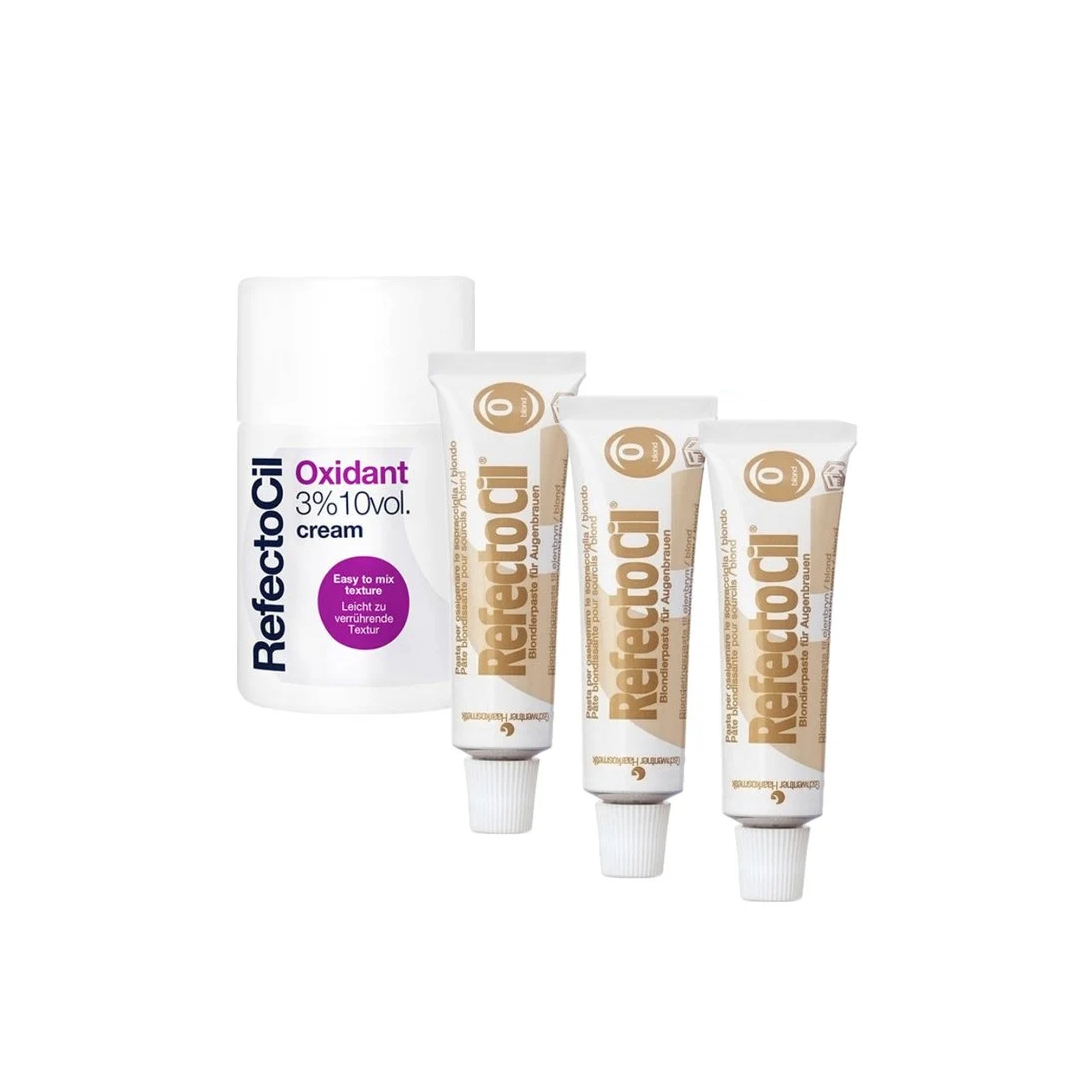 Refectocil Teinture Cils N° 0 - Blond Pack de 3 + Crème Oxi 3%