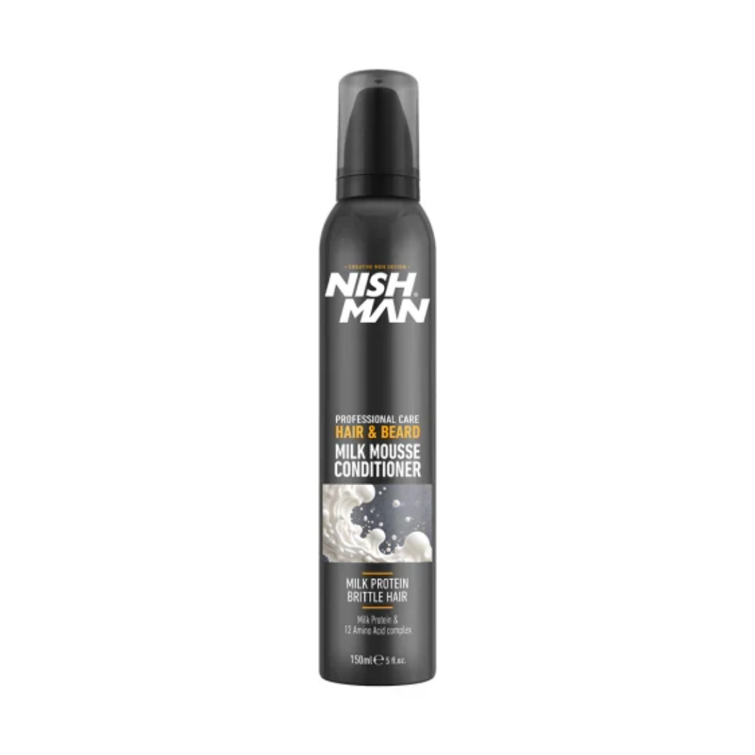 Nish Man Lait Mousse Démêlante Cheveux & Barbe 200ml