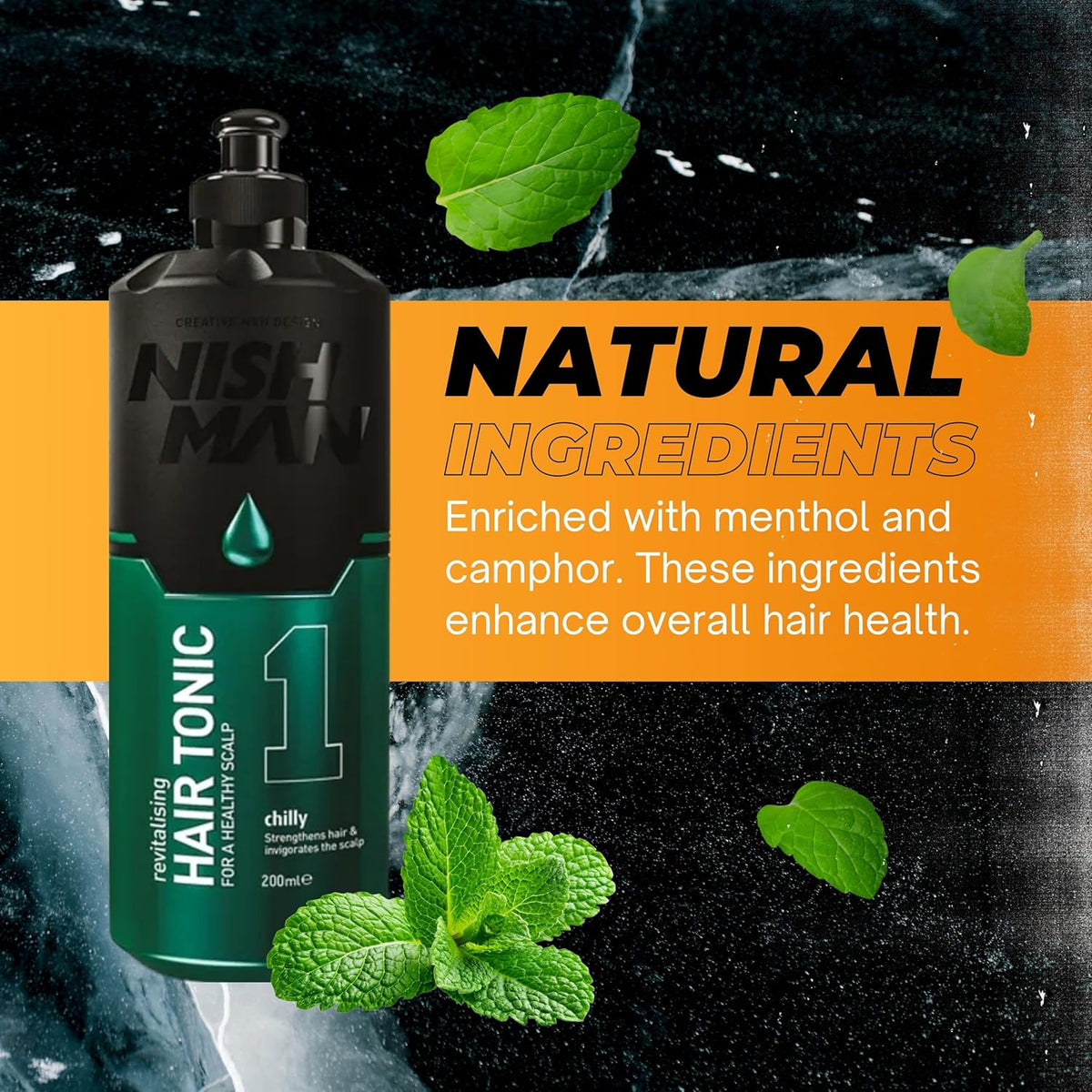 Nish Man Hair Tonic 1 Chilly 400 ml - Lot de 12