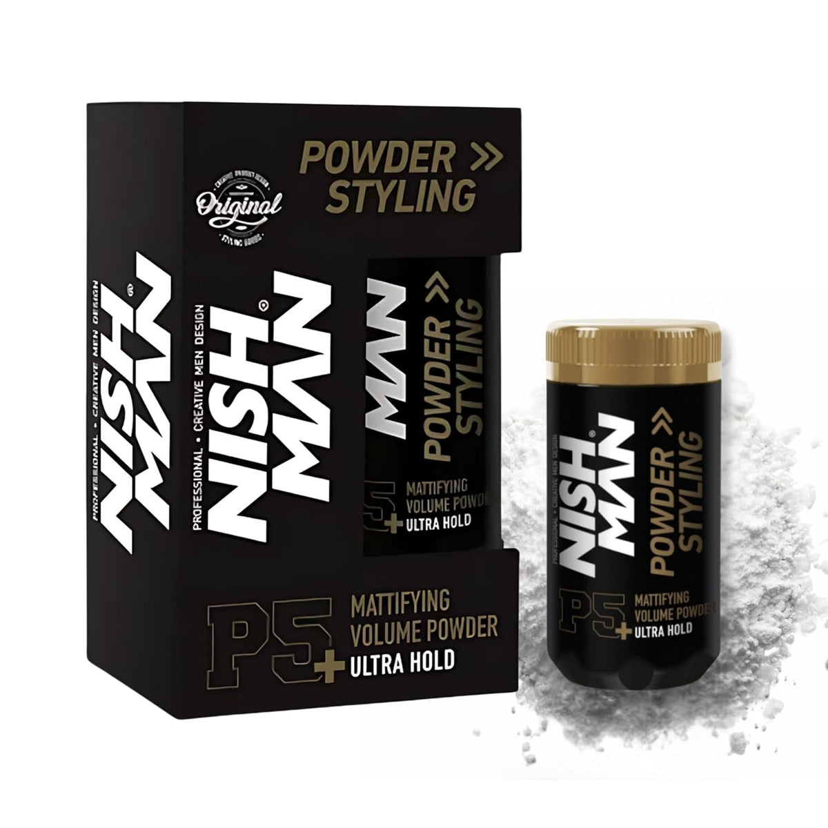 Poudre coiffante Nish Man 20gr P5 Ultra Hold - Lot de 12