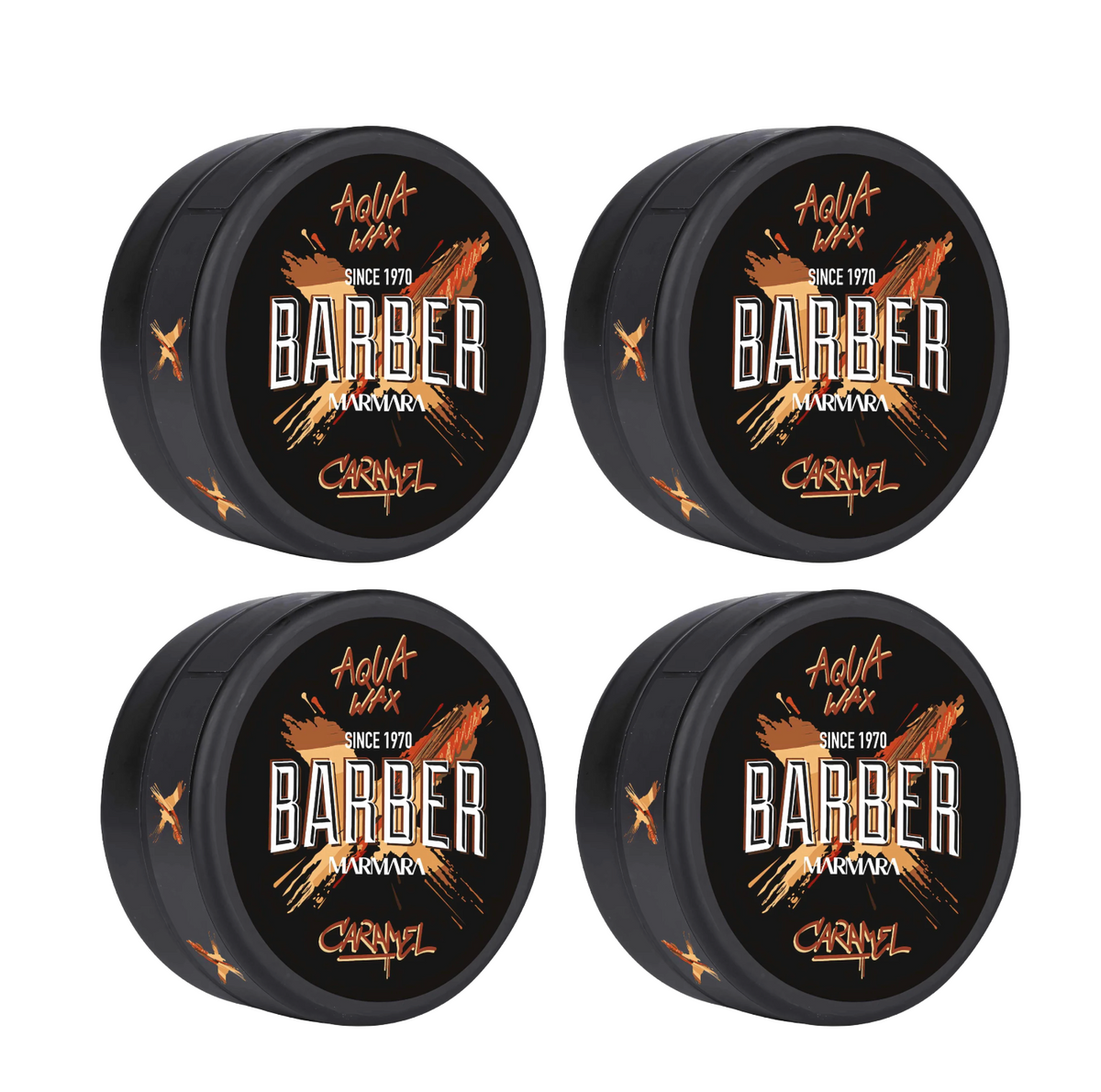 MARMARA BARBER Aqua Wax Caramel 150ml Lot de 4