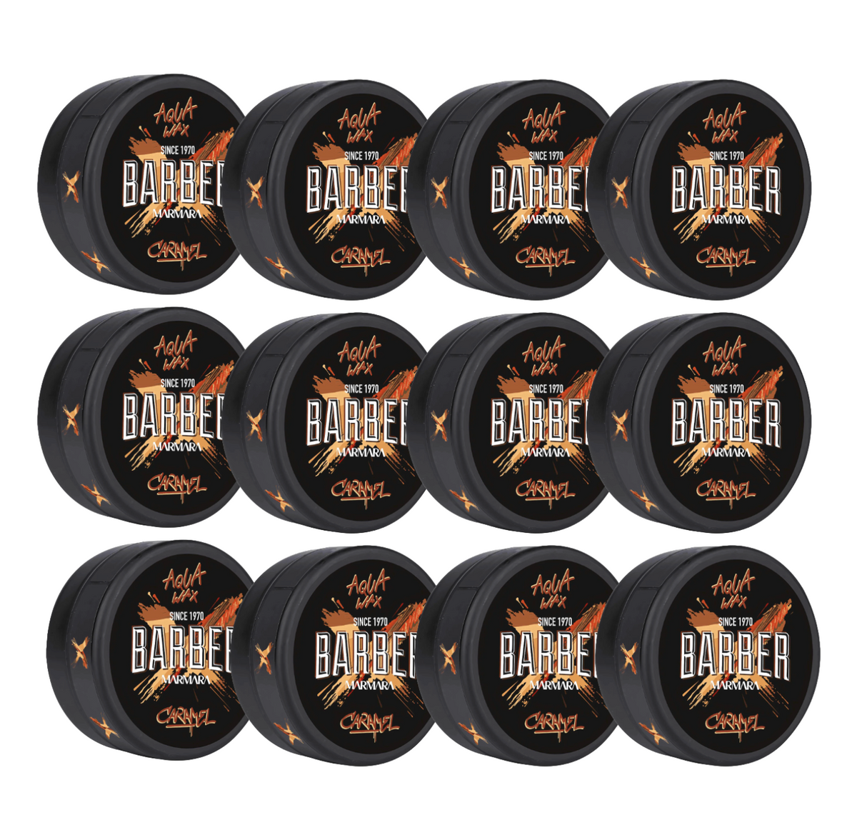 MARMARA BARBER Aqua Wax Caramel 150ml Lot de 12