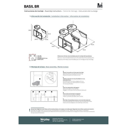 Mirplay Bac de Lavage Basil avec Vasque Blanche