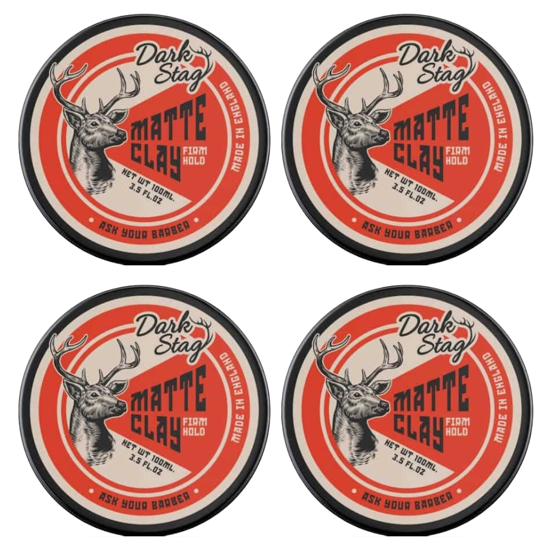 Dark Stag Matte Clay 100ml - Lot de 4