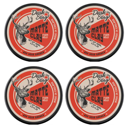 Dark Stag Matte Clay 100ml - Lot de 4