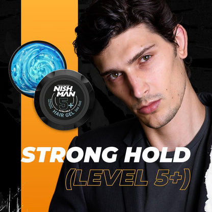 Nish Man Haargel 5+ Meersalz 300ml 24er-Pack