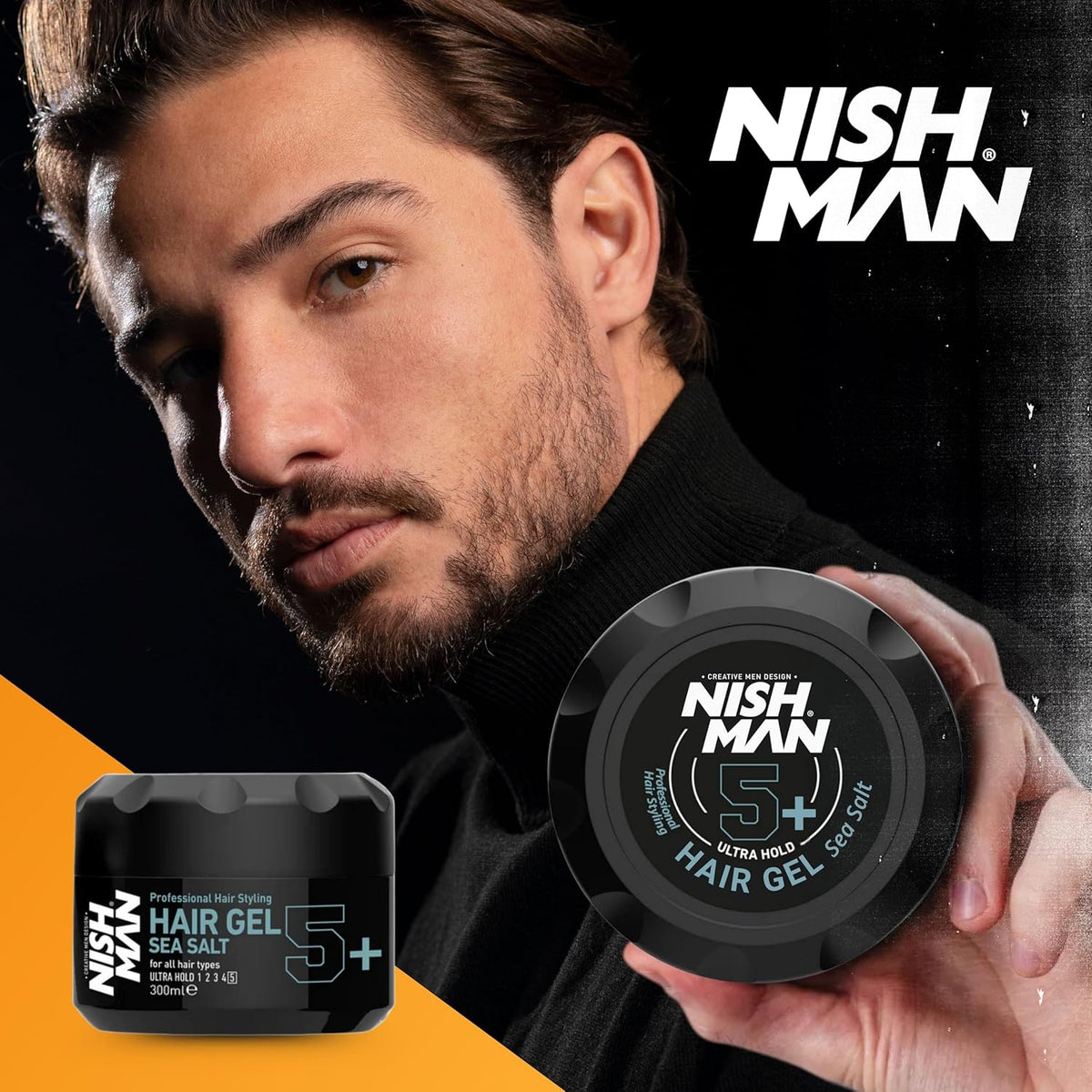 Nish Man Haargel 5+ Meersalz 300ml