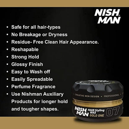 Nish Man Wax Gold One 07 – 150 ml – 6er-Pack