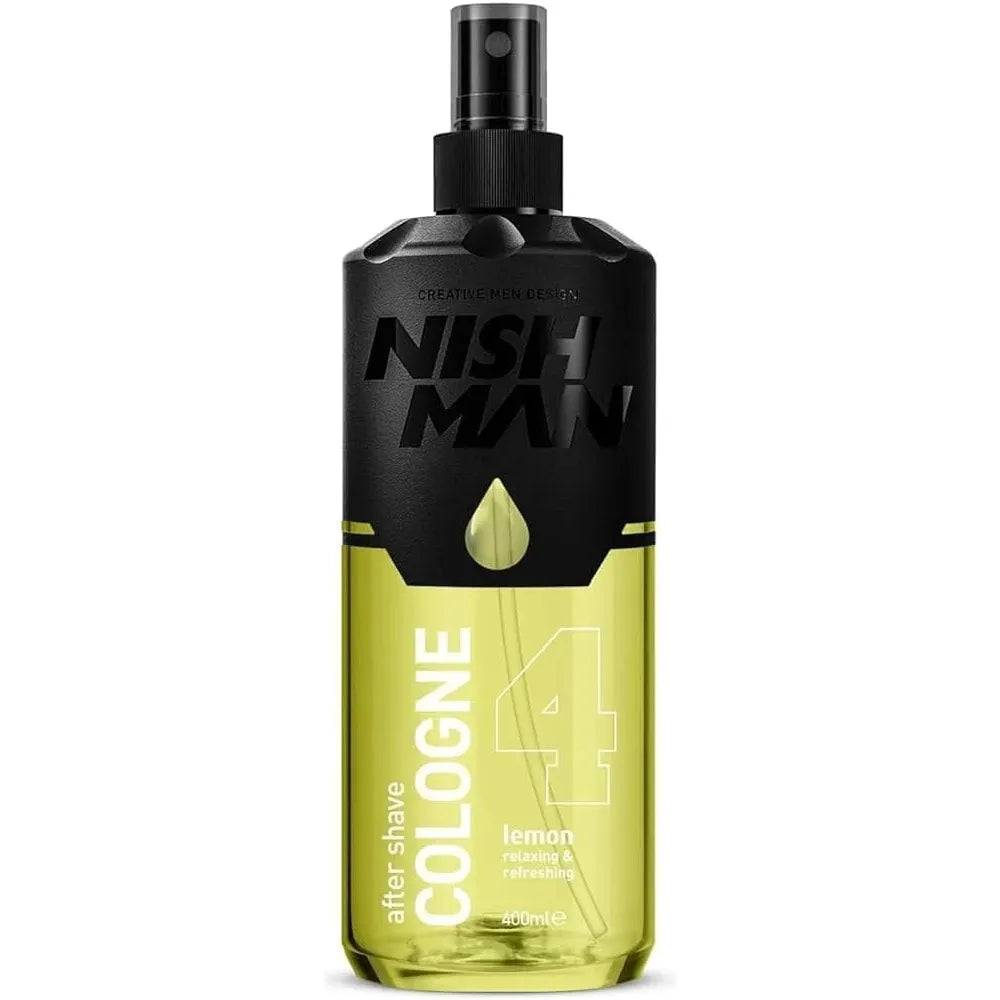 Nish Man Aftershave Cologne 4 LEMON 400ml - 6 Pack