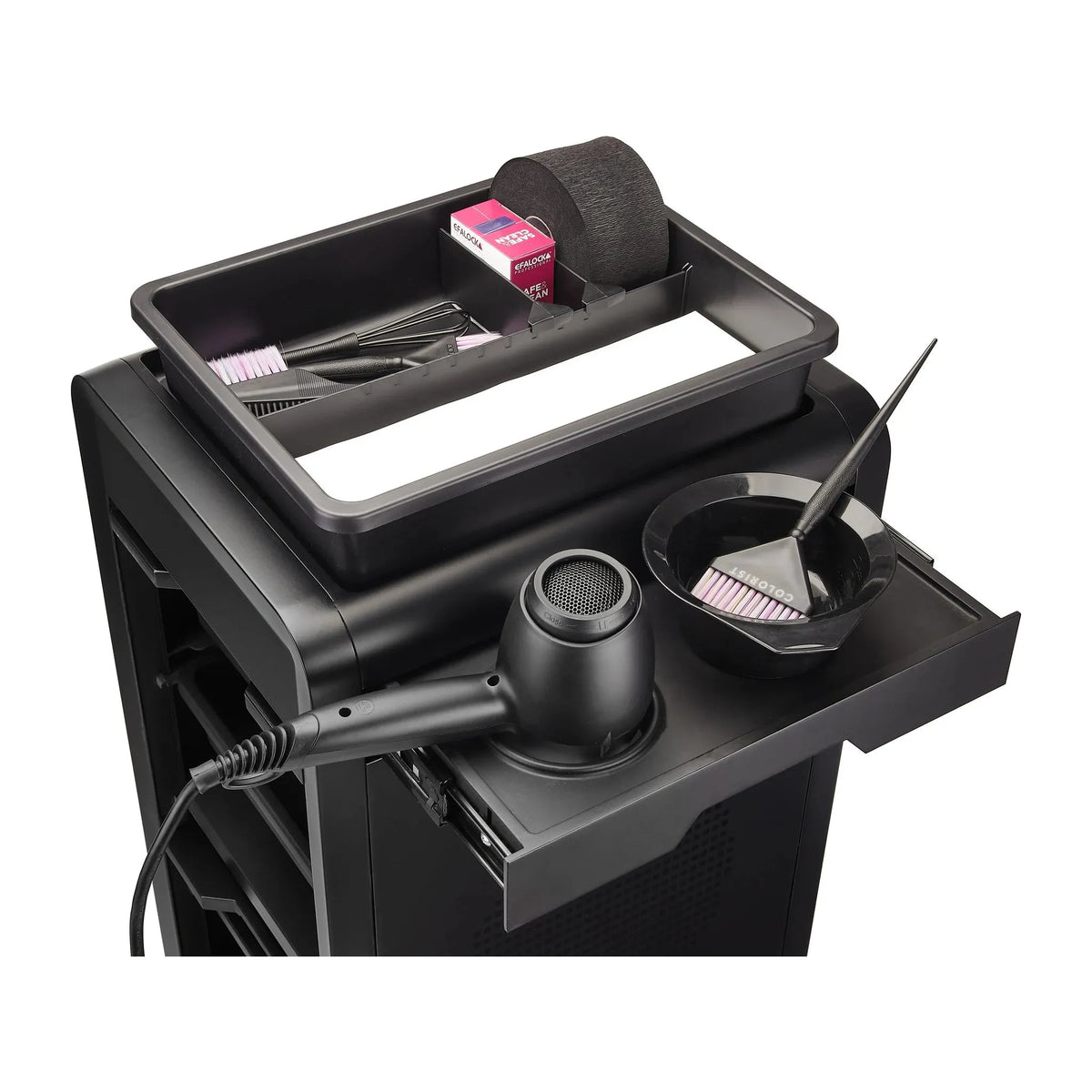 Efalock Arbeitstrolley eNobile Silber/Anthrazit