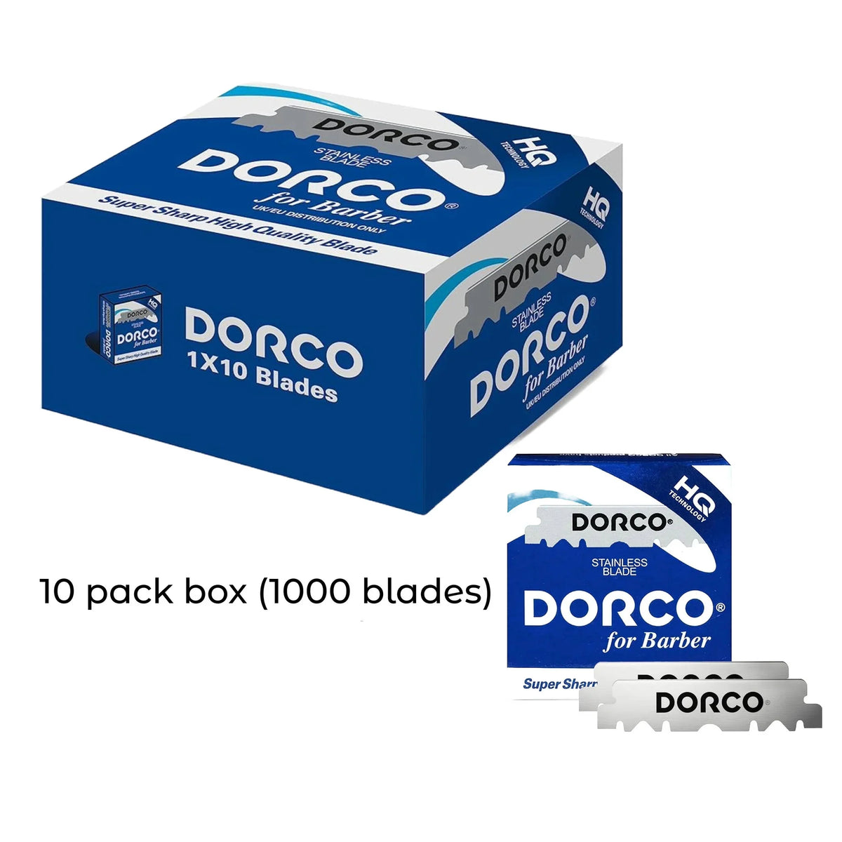 Dorco Lames à Simple Tranchant Boîte 10 x 100 lames