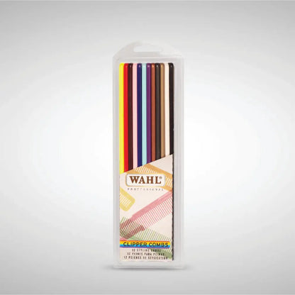 Jeu de 12 peignes de tondeuse Wahl colorés