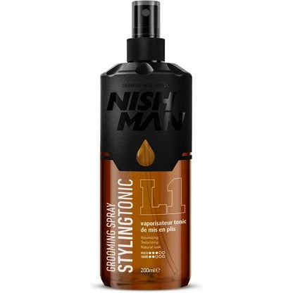 Nish Man Grooming Spray Tonic Coiffant 200ml - 12 PIÈCES