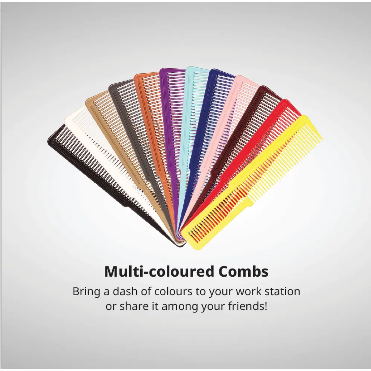 Jeu de 12 peignes de tondeuse Wahl colorés