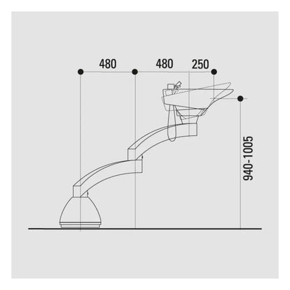 Jobst Contura lavabo à bras pivotant (360°)