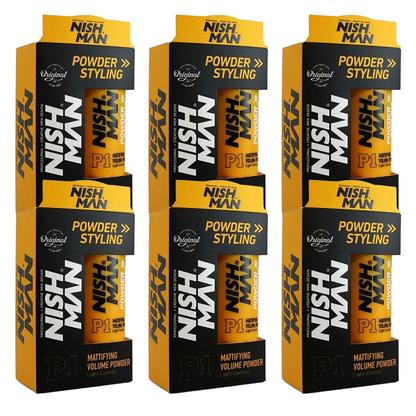 Nish Man P1 Styling Powder LIGHT CONTROL - 20g - 6 Pack