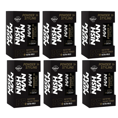 Nish Man Styling Powder 20gr P5 Ultra Hold - 6er-Pack