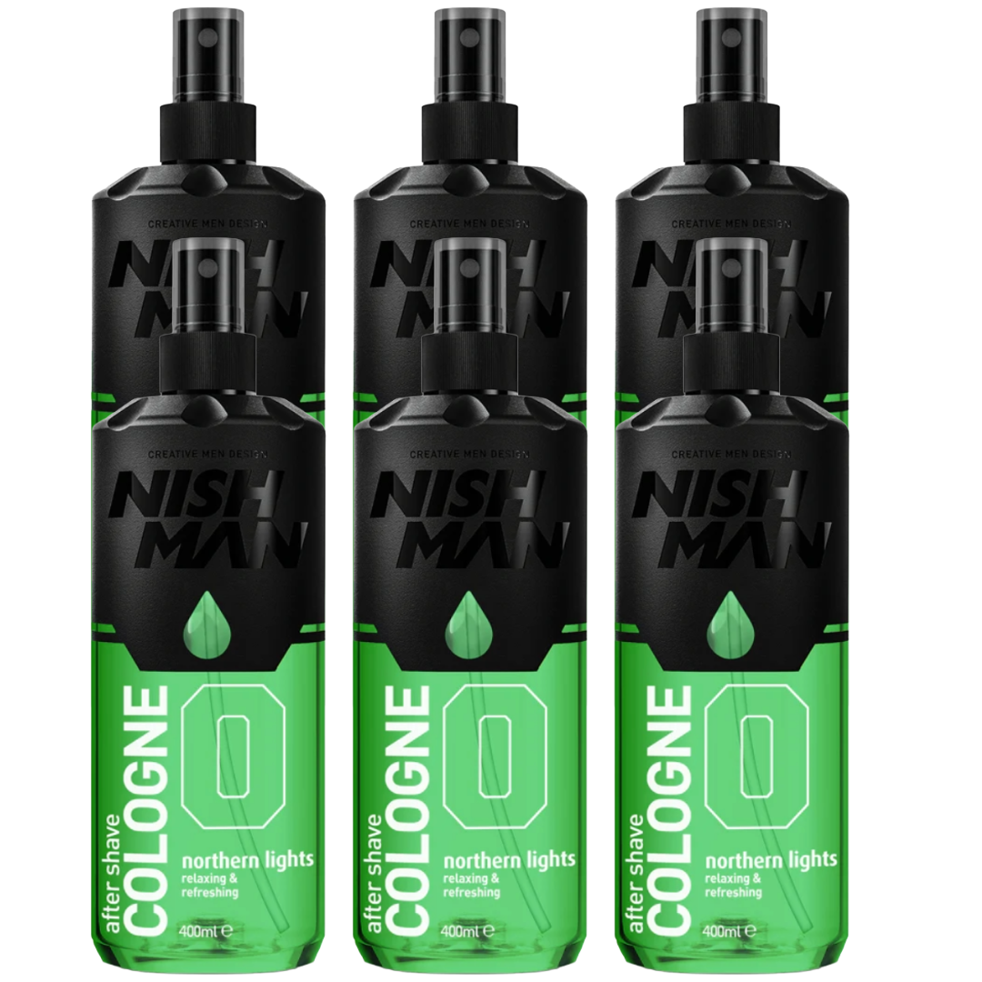 Nish Man Aftershave Cologne 0 Northern Lights 400ml - 6 Pack