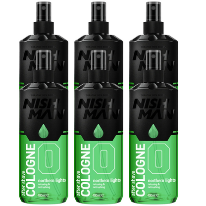 Nish Man Aftershave Cologne 0 Northern Lights 400ml - 6 Pack