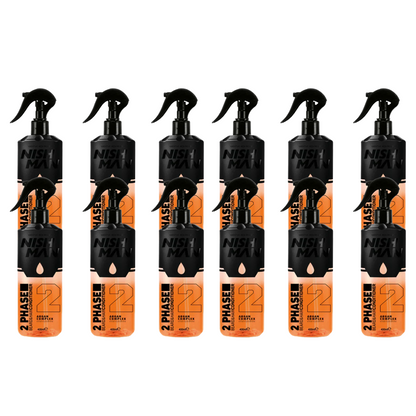 Nish Man 2 Phases Après-shampooing Barbe & Cheveux ARGAN 400ml - Lot de 12