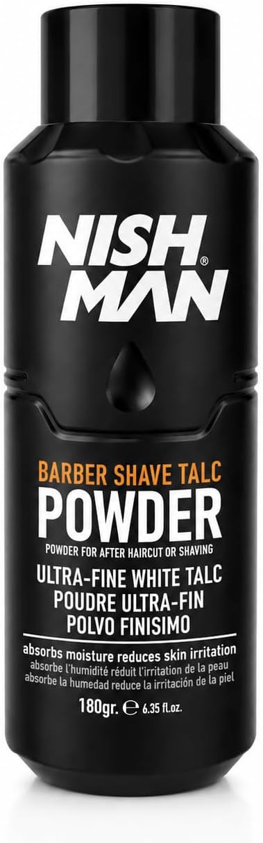 Nish Man Barber Shave Talc Poudre 180g
