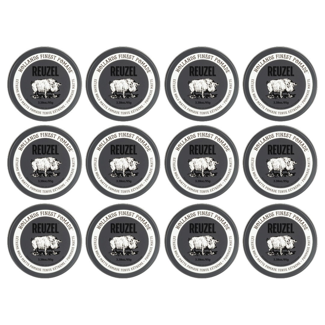 Reuzel Extreme Hold Matte Pomade 95g - NOUVEAU ! Pack de 12