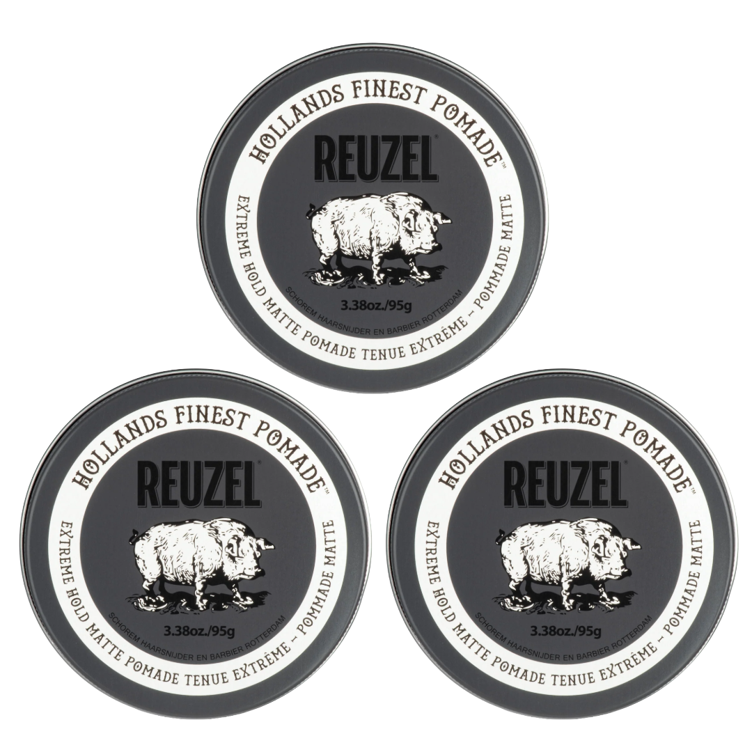 Reuzel Extreme Hold Matte Pomade 95g - NEU! 3er-Pack