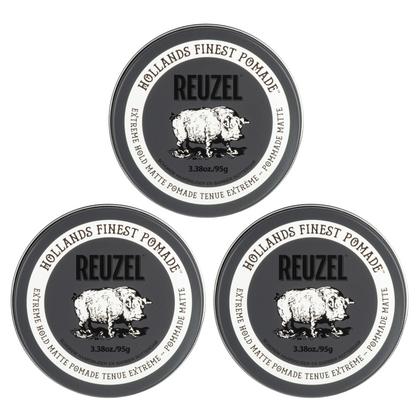 Reuzel Extreme Hold Matte Pomade 95g - NEU! 3er-Pack