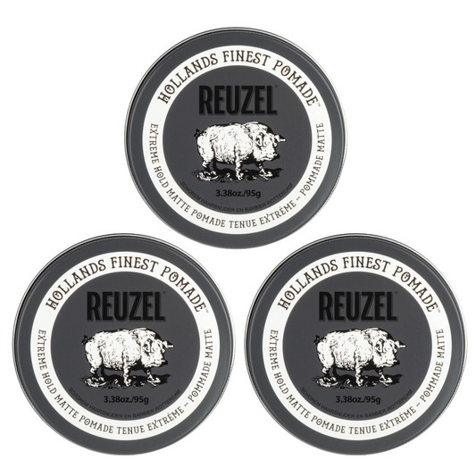 Reuzel Extreme Hold Matte Pomade 95g - NEU! 3er-Pack