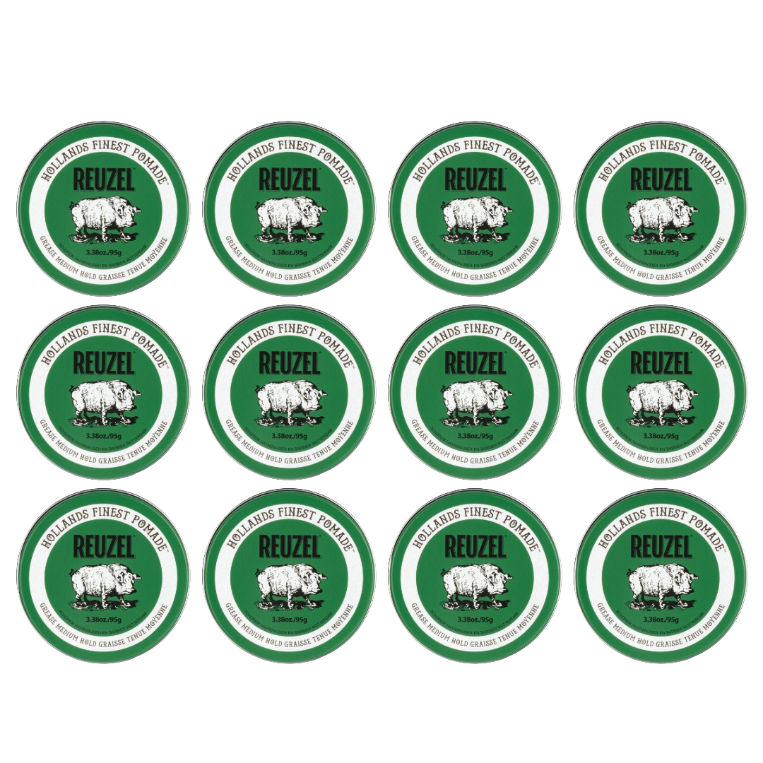 Reuzel Pommade Verte Tenue Moyenne 95gr Nouveau. Pack de 12