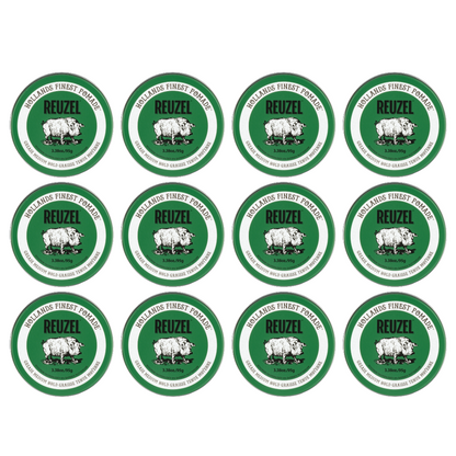 Reuzel Pommade Verte Tenue Moyenne 95gr Nouveau. Pack de 12