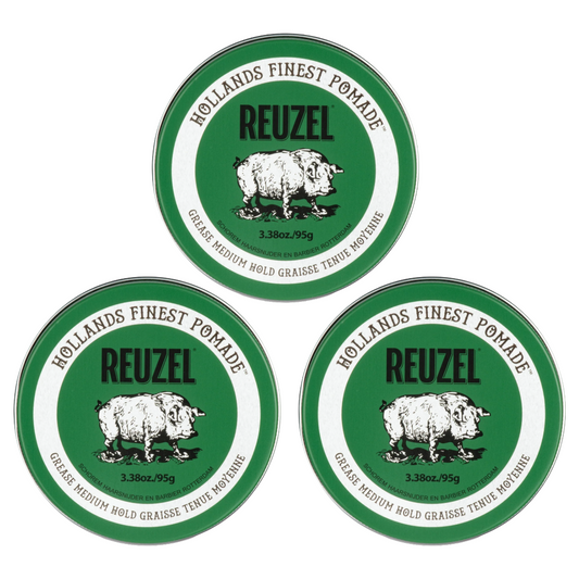 Reuzel Pomade Green Medium Hold 95g Neu. 3er-Pack