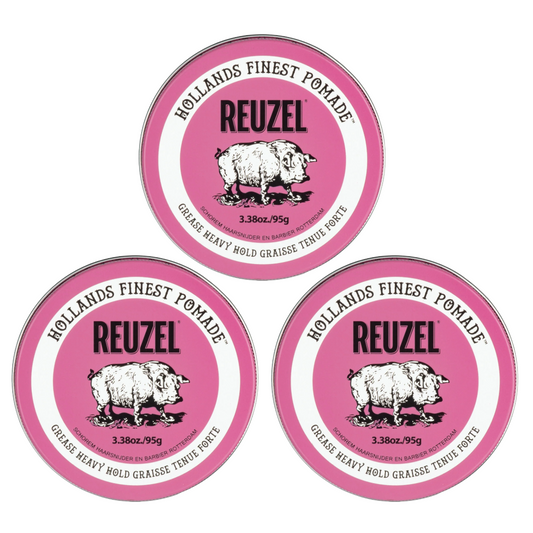 Reuzel Pomade Pink Heavy Hold 95 g Neu. 3er-Pack