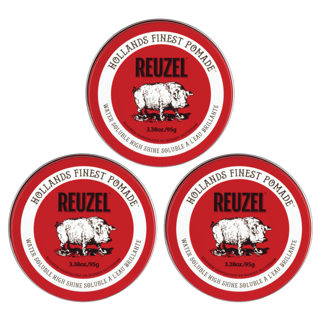 Reuzel Pomade Red High Shine 95 Gramm Neu 3er-Pack