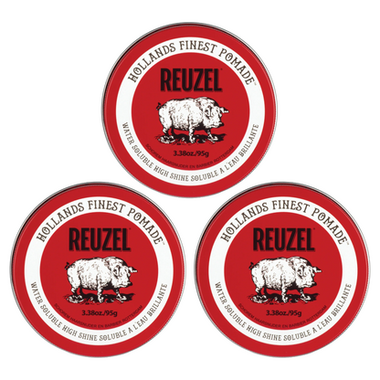 Reuzel Pomade Red High Shine 95 Gramm Neu 3er-Pack